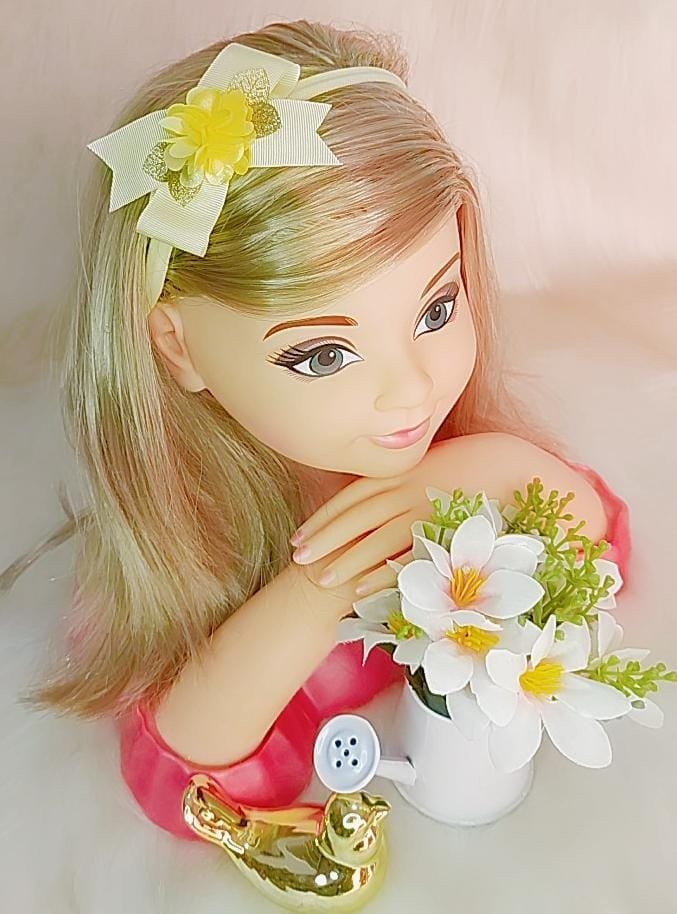 Faixa Belli Florzinha Amarelo Claro