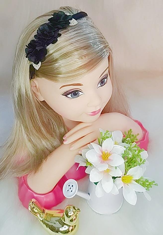 Faixa Belli Flores Preto