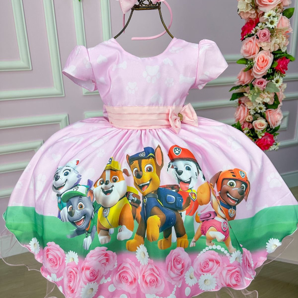 Vestido Tematicos Da Ysa Patrulha Canina