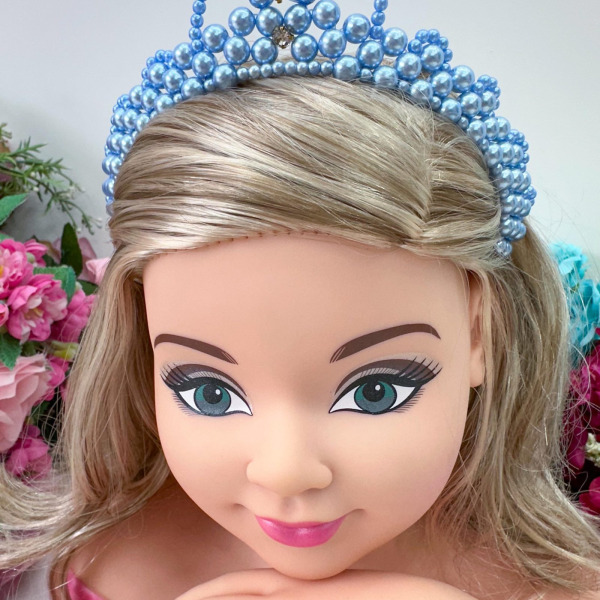 Coroa Pequena Belli Pérolas Azul