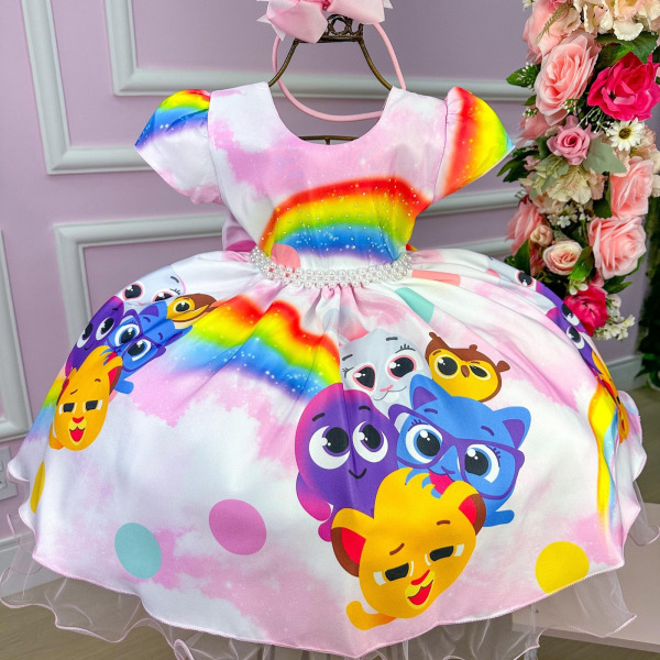 Vestido Temáticos da Gigi Bolofofos – Bolo Fofos Rosa