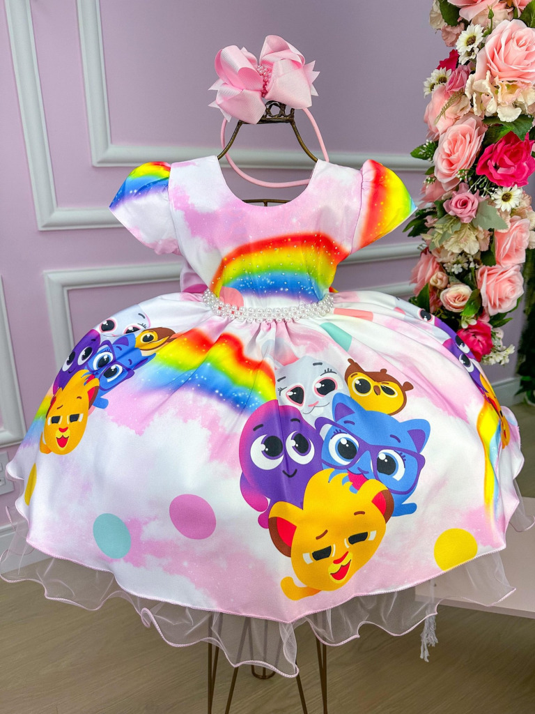 Vestido Temáticos da Gigi Bolofofos – Bolo Fofos Rosa