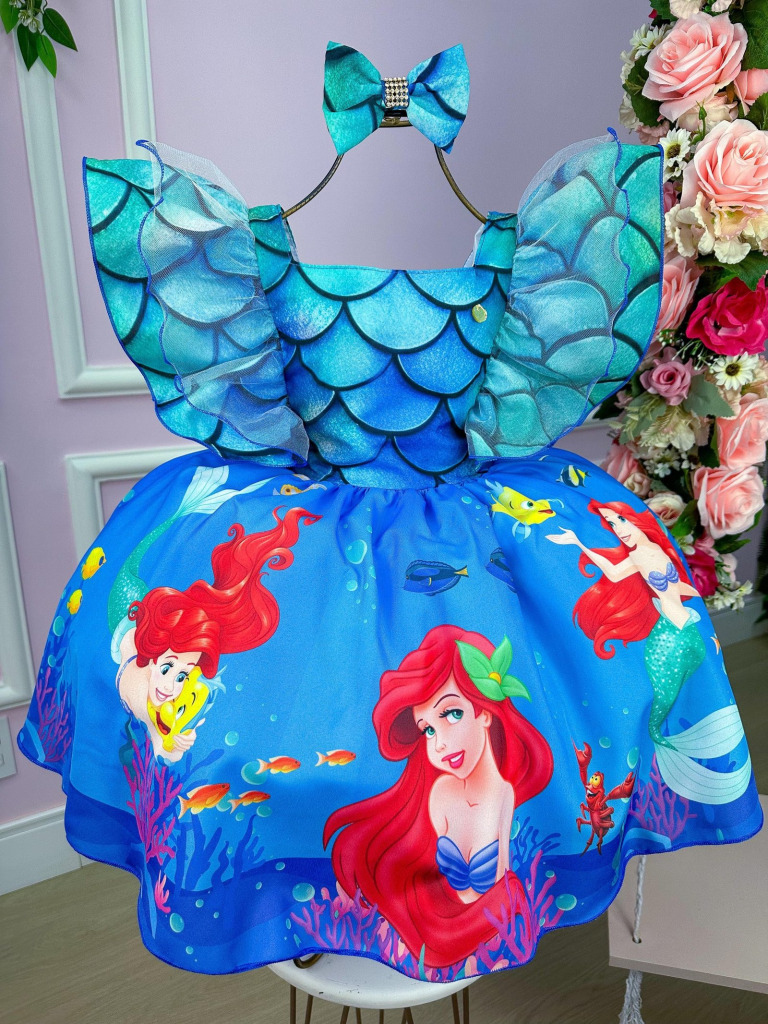 Vestido Temáticos Kids Ariel – A Pequena Sereia
