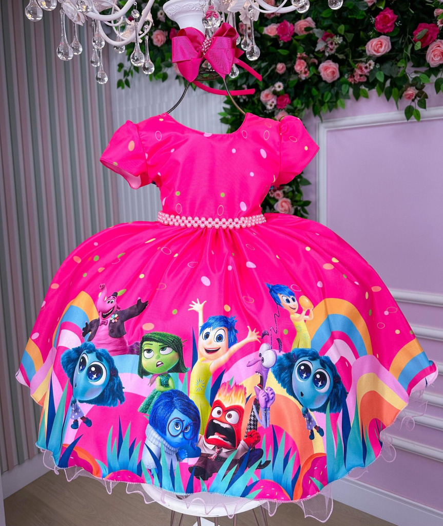 Vestido Tematicos Ysa Kids Divertidamente Pink