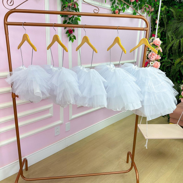 Saiote Saia de Armação Infantil Daminha C/armação Anágua Vestidos Festa Luxo
