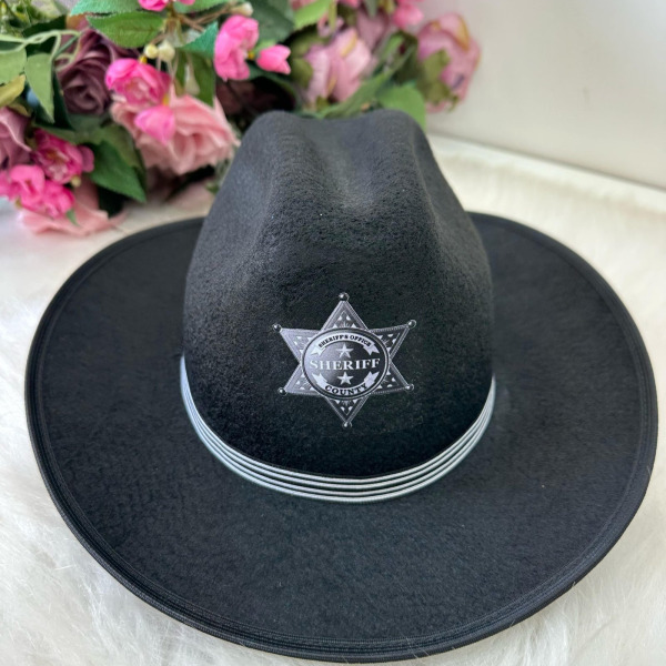 Chapeu/Chapéu Belli Preto Sheriff Prata