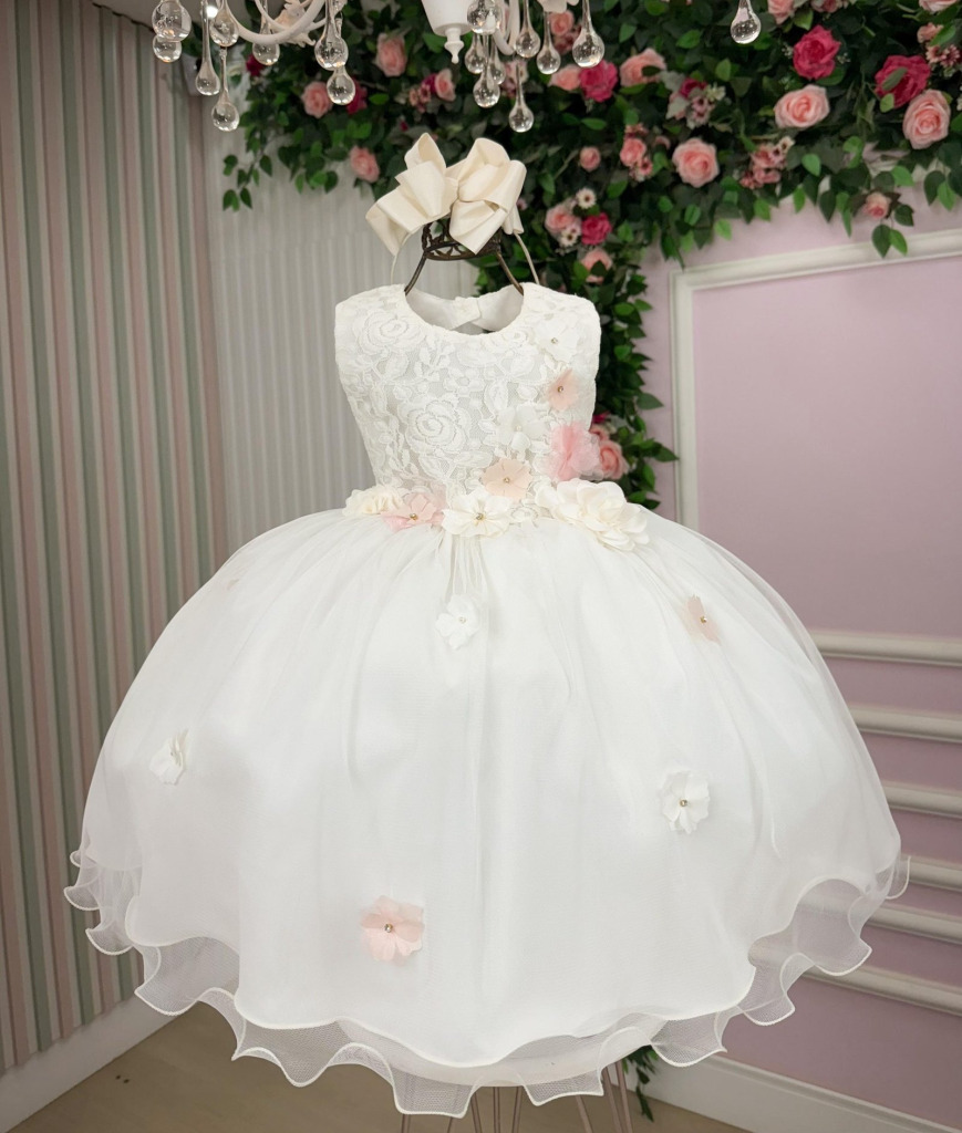 Vestido Vila Lele Bebe Sarah Flores Off