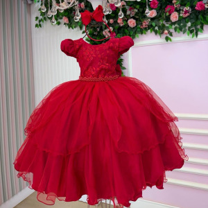 Vestido Bella Child Polly Vermelho