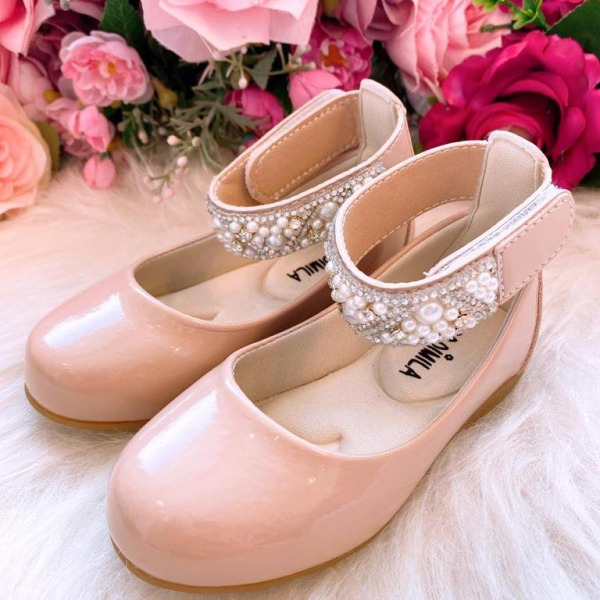 Sapatilha Flor di Mila Nude – Rose “Perolas” Luxo