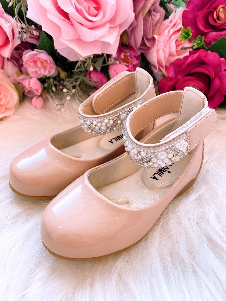 Sapatilha Flor di Mila Nude – Rose “Perolas” Luxo