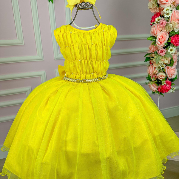 Vestido Marie Juvenil Ana Amarelo