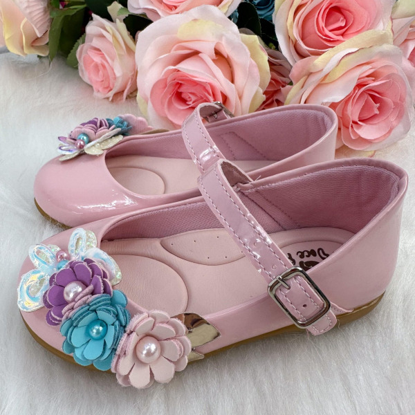Sapatilha Doce Pe Juju Jardim Encantado Rosa
