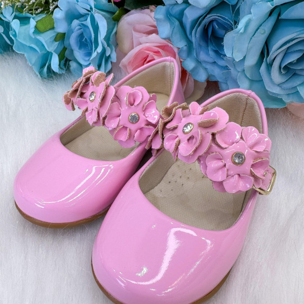 Sapatilha Bruninha Flores Rosa