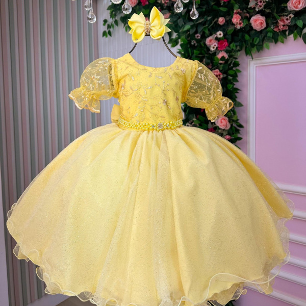 Vestido Bella Child Laize Amarelo
