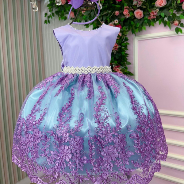 Vestido Enjoy Sereia Ariel – Fundo do Mar Modelo 2