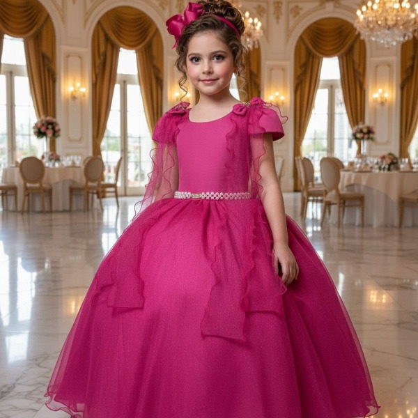 Vestido Banana Club Longo Diamante Pink