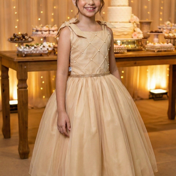 Vestido Marie Mariely Dourado