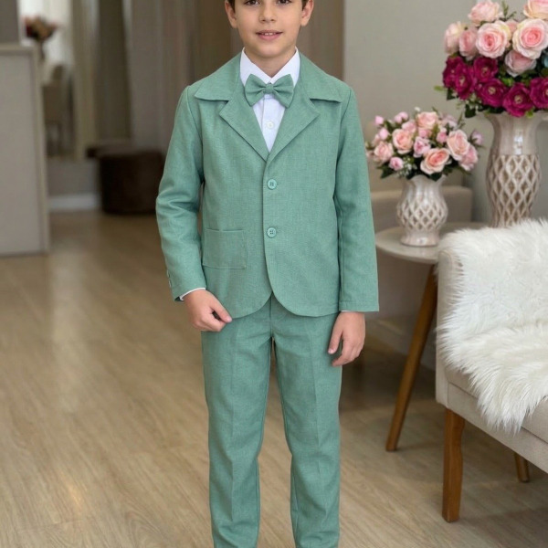 Conjunto Social Miss Cherry Terno Pedro Verde