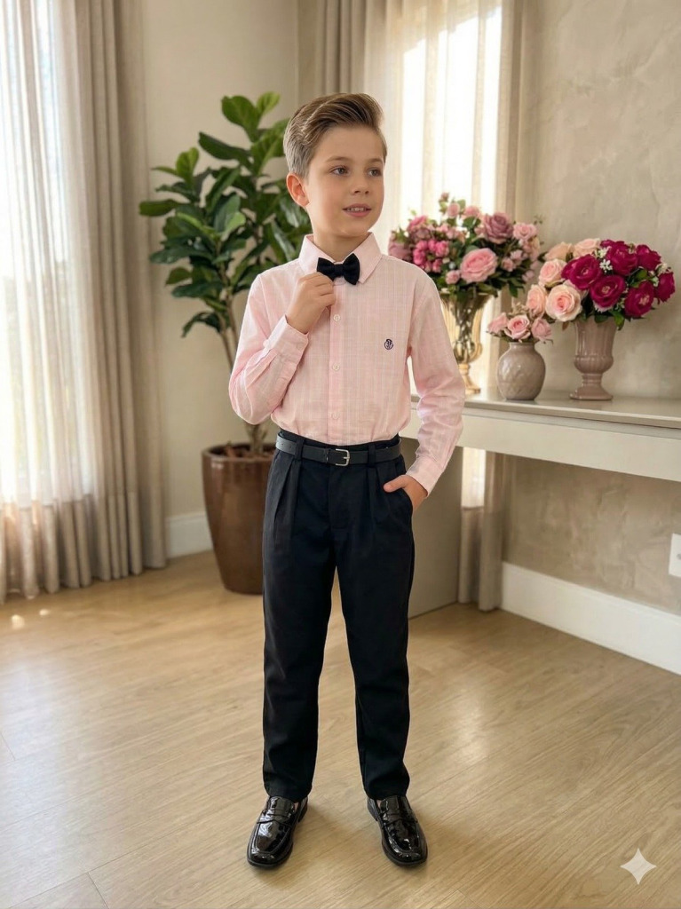 Conjunto Social Miss Cherry Henrique Rosa Calça Preta