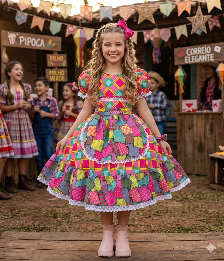 Vestido Mini Miss Junino Magia do Sertão