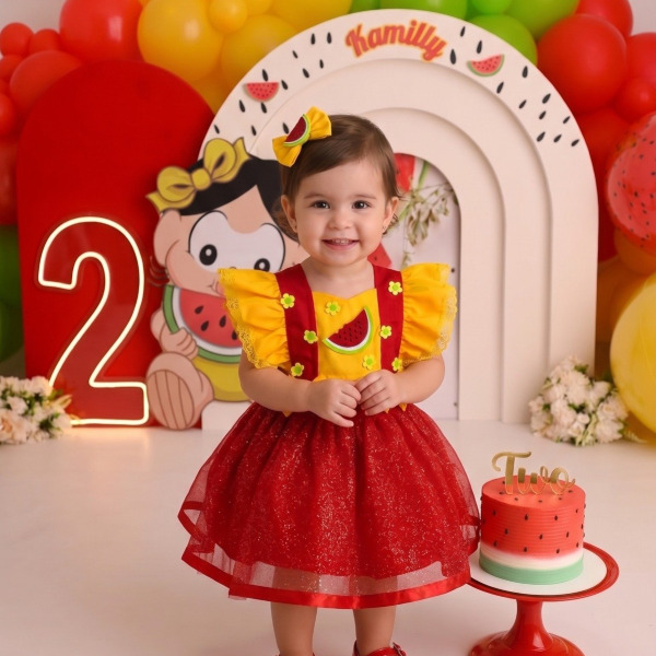 Romper/Vestido Princesa Belli Melancia